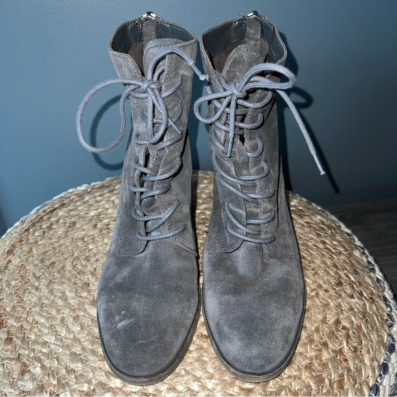 Dolce Vita Drew Pewter Suede Ankle Booties - Picture 2 of 10
